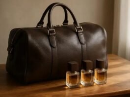 Decant de perfume amadeirado para viagem com charme e praticidade na bagagem